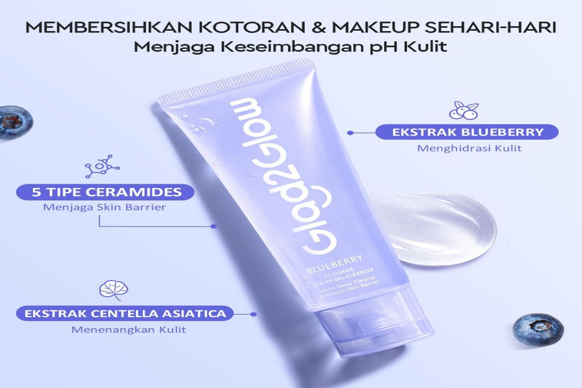 Manfaat Facial Wash Gladglow Blueberry