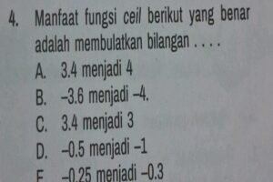 Manfaat Fungsi Ceil Berikut Yang Benar Adalah Membulatkan Bilangan